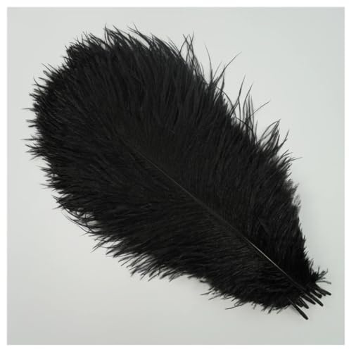 GreatRise 15–20 cm, naturliga strutsfjädrar, mjuka buketter, fjädrar, bukett, fjäder, plus, fågelfjädrar, pysselfjädrar för bröllop, halloween, juldekoration, bord, dekoration, svart, 100 stycken