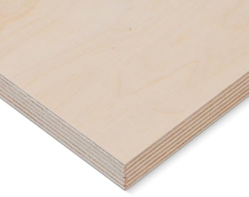 HausFux Multiplex-Platte nach Maß - 1,5 cm starkes Birken-Sperrholz, hohe Stabilität, kreuzweise verleimt - Handwerker-Qualität - Maßanfertigung (Natur, 10 x 10 cm)