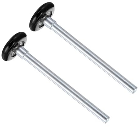 Kozelo 2 Pcs Rouleaux De Porte De Garage En Nylon - [1.8 Inch x 6.5 Inch Tige] Rouleaux De Porte De Garage Silencieuses Et Scellés Standard Pour Garage Track 2 Inch Remplacement, Noir