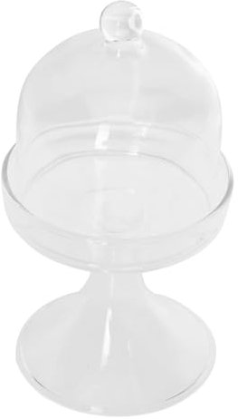 TOPPERFUN 1set Transparent Dessert Tray Cloche Multi-function Cake Plate for Cakes Pastries and Snacks Elegant Decorative Food Storage for Home Use