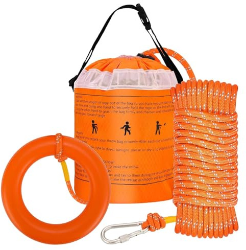 Borsa per lancio di salvataggio con acqua - Dispositivo usa e getta per kayak e rafting | 881,85 LB Borsa di salvataggio di sicurezza | Dispositivo di galleggiamento ad alta visibilità per avventure