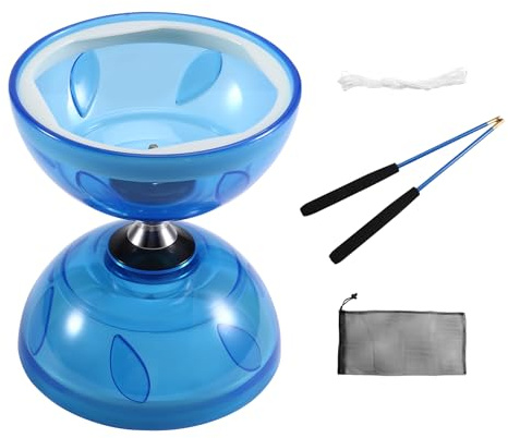 Agwuoetr Fiver-Bearing Dubbelhuvud för Diabolo för Diabolo Yo-Yo Utomhuslek Fitnessleksak för Äldre Barns Leksaker
