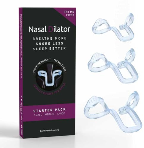 Nasal Dilator for Quiet Nights, Breathing and Snoring Relief | Nasal Strip Alternative| Reusable & Adjustable | Drug-Free Airflow Boost, Snoring Solution