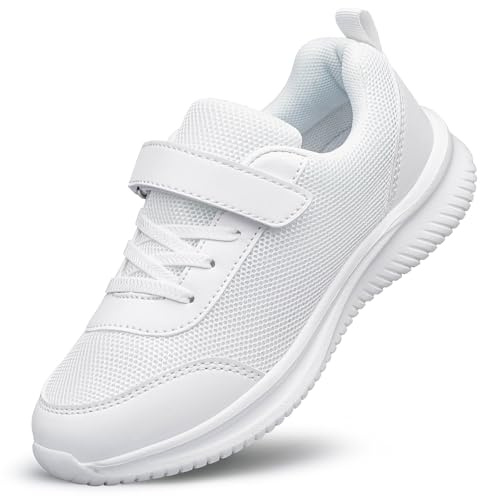 ZCQGQD Toddler Shoes Girls Unisex Kids White Cheerleading Shoes Boys Running Walking Cheer Sneakers White Tennis Fitness Toddler Size 9