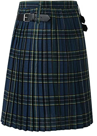Generico Tartan Tradizionale delle Highlands per Uomo Kilt Scozzesi Utility Vintage Gotiche Kilt Scozzese Vintage Medievale Gonna a Pieghe Cargo Steampunk Kilts Utility Punk a Quadri Gonne