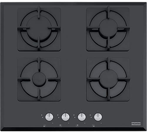 Franke FHNS 604 4G BK C Einbau-Gasherd schwarz - Platte (Einbau, Gasherd, Glas, schwarz, 1000 W, 1750 W)