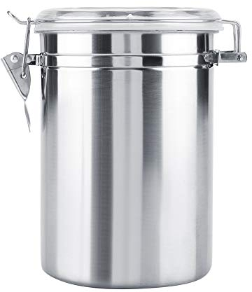 Récipient de café, pot de stockage hermétique sous vide de récipient à café d'acier inoxydable de la meilleure qualité pour le haricot de thé de sucre(1900ml)