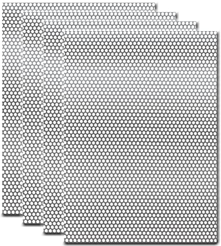 Drahtgitter Feinmaschig aus Aluminiumlegierung, 4 Stücke Verdickung Metallgitter für Mäusegitter, Wühlmausgitter, Lüftungsgitter, Insektengitter, Abluftgitter, 210 x 300 mm