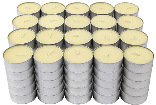 Velas de Té Aromáticas Velas perfumadas - Vainilla, Pack 100 Velas