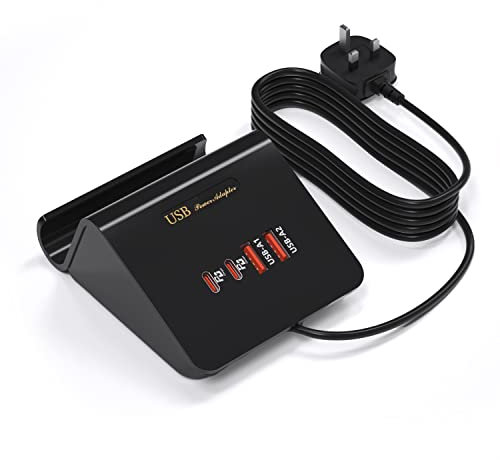 Qurzou USB C Charger 45W PD Fast USB Charging Station,Multi USB Charger Plug for iPhone,iPad,Samsung,Huawei,AirPods,Pixel, iWatch, Redmi etc (black)