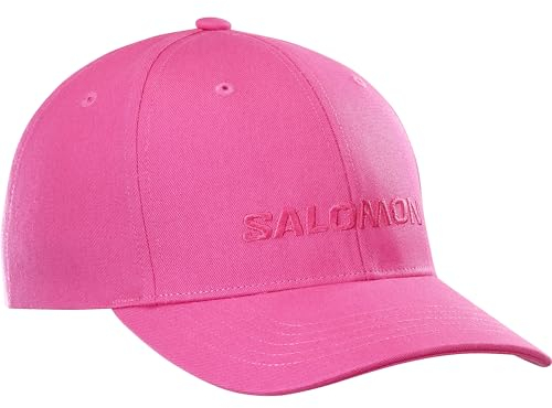 Salomon Salomon Logo Unisex Kappe Trail Running Wandern MTB Lauf, Lässiger Style, Leichtgewichtiger Komfort, Abgestimmte Passform, Rosa, Einheitsgröße