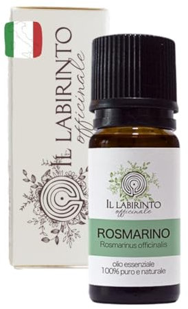 Olio Essenziale Rosmarino puro alimentare italiano Il Labirinto Officinale - Oli Essenziali Naturali - Olio essenziale per Diffusori e Umidificatori, Aromaterapia - 10ml