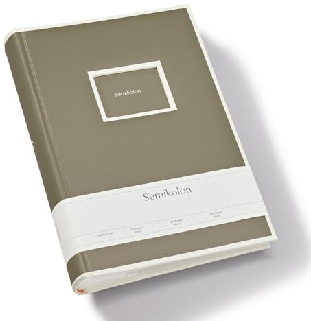 Semikolon 370034 300 Pockets Album - 22,5 x 32,8 cm - 100 Seiten cremefarben, für 300x 10x15 Fotos - fango beige