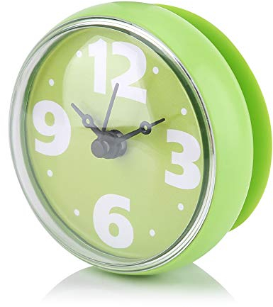 TOPINCN Orologio da Bagno Impermeabile con Ventosa, Timer da Parete per Doccia Orologio da Parete da Cucina Timer Orologio da Interno Accessori da Bagno (Verde)