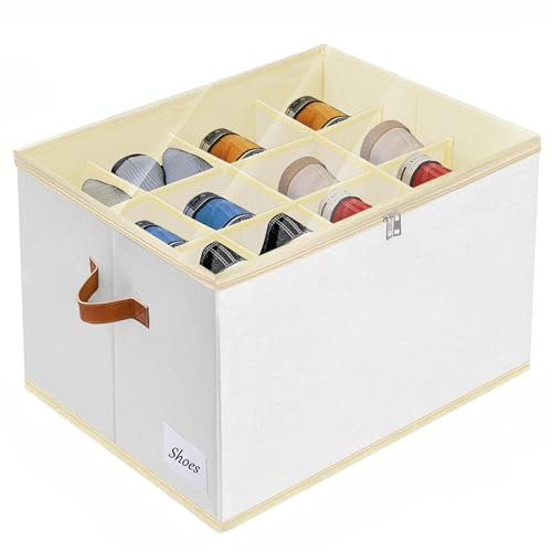 Euleryoo Organizer per Scarpe - 12 Scomparti, Scarpiera Impilabile, Salvaspazio per Guardaroba, Magazzino per Scarpe