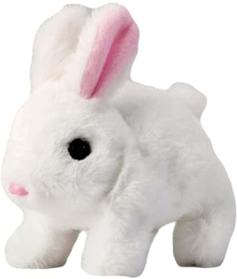 Genérico Juguete de Conejo Salto, Conejo lúpulo | eléctrico Realista - Saltar, Trembler La Nariz, Orejas revolviendo, Figuras de Peluche interactivas para