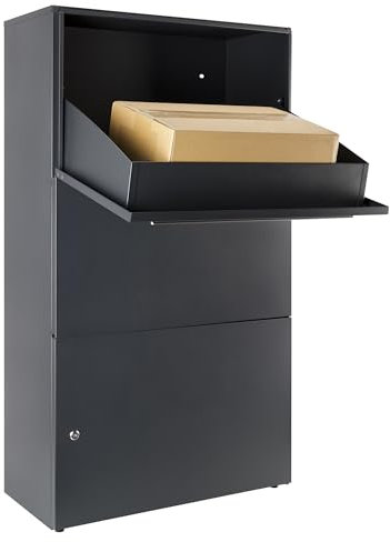 Haussmann Buzón de paquetes 800 Protect, XXL, buzón gigante, protección contra la lluvia, envío sin contacto, listo para montar, calidad robusta