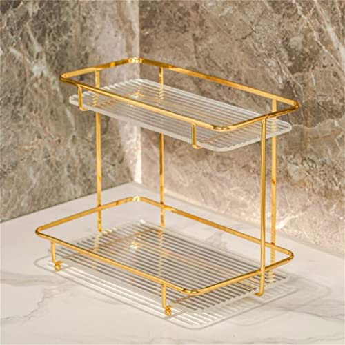 MWUCAIXIA Shelf Costics Bathroom Washstand Storage Bathroom Toilet Washstand Acrylic (D Double Layer)