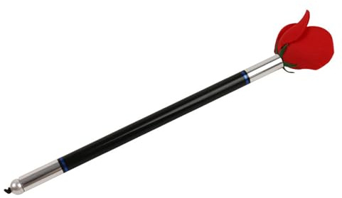 Wilgure Bâton d'astuce magique pour débutants, la fleur de rose artificielle pour les tours magiques et les spectacles sur scène produit des jouets professionnels