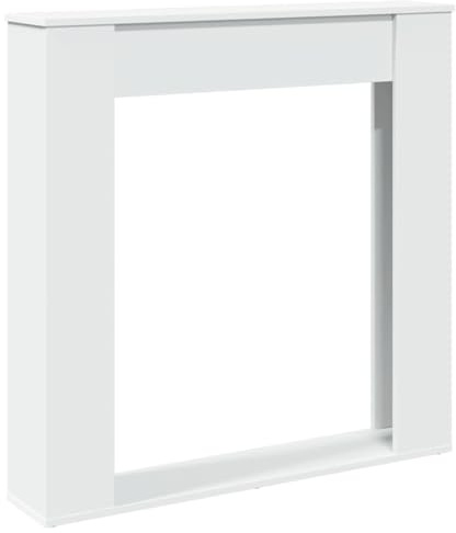 SKM Kaminumrandung Weiß 100x20x100 cm Holzwerkstoff,Heim & Garten,Zubehör für Kamine & Holzöfen,Weiß,15.6 kg,854571