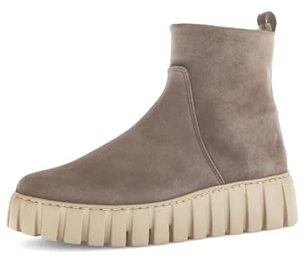 Gabor Botas Chelsea para mujer, botines para mujer, Beige Mohair, 42 EU