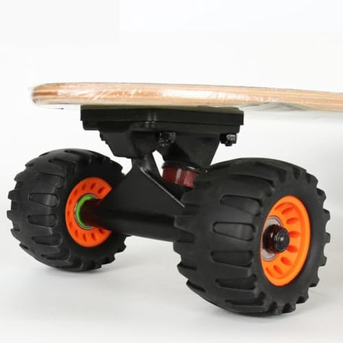 Kivivaka Lot de 4 roues de skateboard tout-terrain en plastique absorbant les chocs 76 x 45 mm