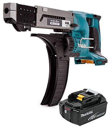 Makita DFR550Z 18V LXT Auto Feed Screwdriver with 1 x 5Ah Battery