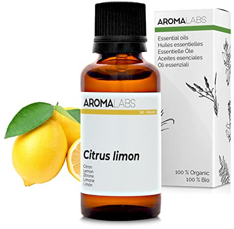 Limone BIO (Citrus limon) - 30 mL - Olio Essenziale Chemiotipizzato e Certificato AB - Aroma Labs - Made in France