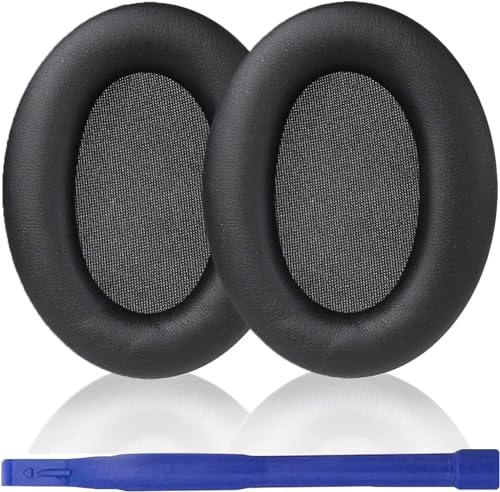 Aiivioll WH-1000XM3 Ohrpolster, Kompatibel mit Sony WH-1000XM3 Over-Ear-Kopfhörern, Headset Ohrpolster Ersatzteile, Memory Foam Protein Leder-Ohrpolster,Ohrmuscheln, Reparaturteile(Schwarz)