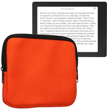 kwmobile Funda Universal para E-Book - Estuche de Tela de Lona con Cierre de Cremallera para Libro Electrónico de 7 Pulgadas - Bolsa Protectora para Ebook con Correa de Mano
