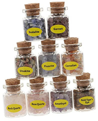 BESPORTBLE 9piezas Botellas De Cristal Mini Frascos De Corcho Botellas De Deseos y Piedras De Cristal Para Decoración De Hogar y Oficina