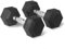 Amazon Basics Hantel-Set, mit Gummibeschichtung, sechseckig, 5 kg, Schwarz