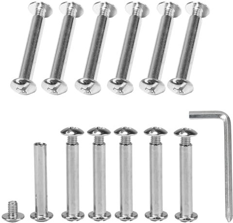 KINDPMA 80 Juegos M4*28 mm Tornillo de Conexión Tornillo de Manguito para Muebles Phillips Conector de Muebles Conector de Gabinete para Gabinetes, Tableros de Madera, Manijas de Puertas