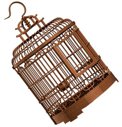Milisten Large Portable Bird Travel Carrier Cage 19.48X12.67X12In Retro Round Design for Lovebirds Parakeets Cockatiels Indoor Outdoor Use