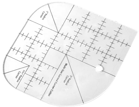 Curved Corner Cutter Quilt Ruler Quilting Sewing Ruler Acrylic Sewing Patchwork Templates for DIY Sewings Template Patchwork Tool Multifunctional Tool