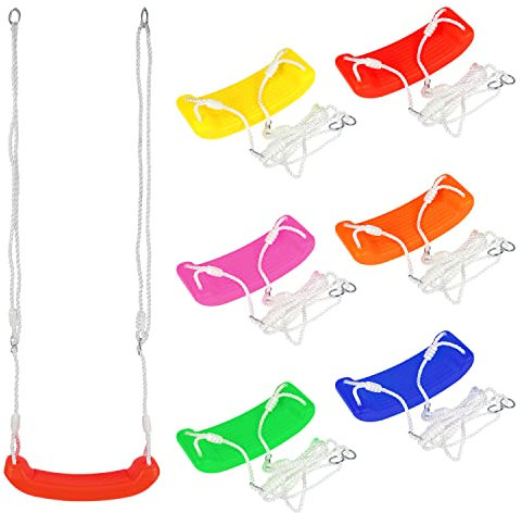 Taylor & Brown Childrens Swing Seat Kids Garden Swing Tree Swing Seat With Adjustable Rope for Indoor Outdoor Playground Backyard Fun Play, Max Load 40kg