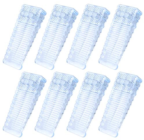 Romon 8 Pezzi Cuneo Fermaporta Antiscivolo, Fermaporta Pavimento Trasparentee per Porta e Finestra, con Altezza Regolabile, Protezioni per Pareti, Pavimento