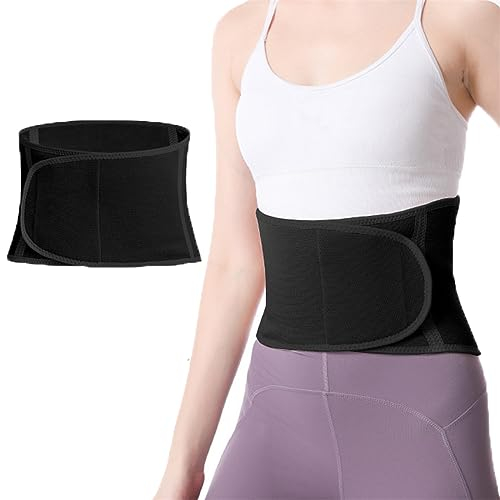 Rückenwärmer Winter Warm Taillenwärmer Damen Perioden Wärmegürtel Verstellbar Nierenwärmer Wärmetherapie Leibwärmer Plüschfutter Menstruation Bauchwärmer Taille Rücken Bauch Unterstützung Schwarz L