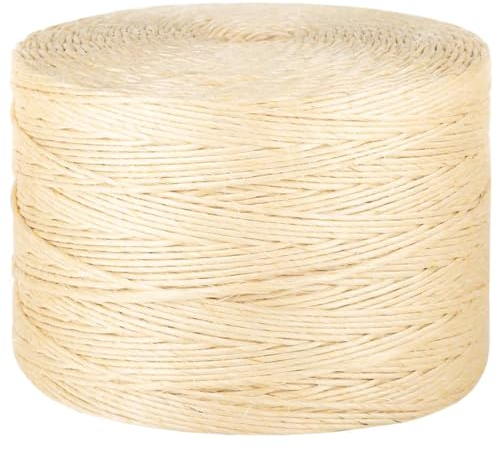 vidaXL Seil, Sisalseil mit hoher Reiß- und Abriebfestigkeit, Hanfseil Schnur für Kratzmöbel Garten, Tauseil Gartenseil Dekoseil, 3 mm 400 m 100% Sisal