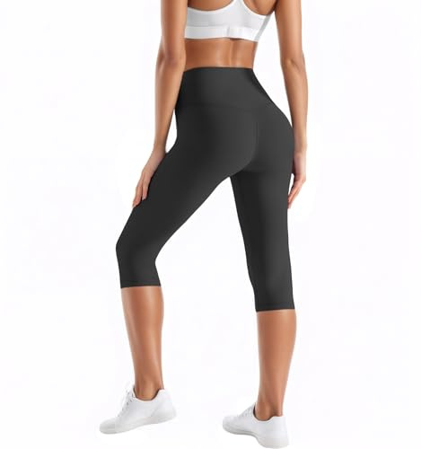 Zhiaek Leggins Mujer Push Up 3/4 Mallas Piratas Mujer Fitness Cintura Alta Pantalones Deportivos Capri Elásticos para Running Yoga Pilates Training Estiramiento