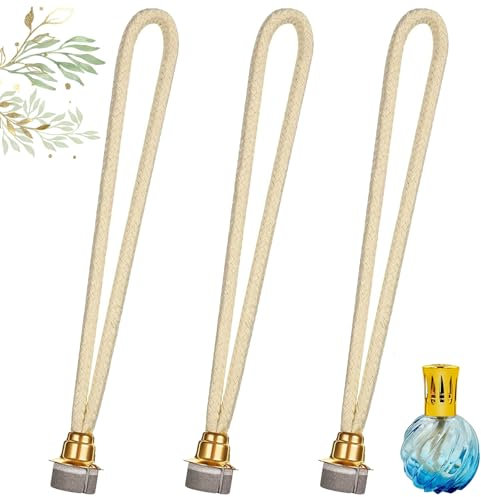Scettar 3 Pcs Mèches de Lampe à Huile, Mèche de Remplacement de Lampe à Brûleur, Mèche de Lampe à Parfum, Mèche à Brûleur Catalytique à Contrôle d'air pour Aromathérapie Diffuseur