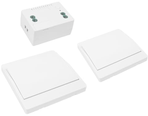 Namvo Wireless Kinetic Light Switch Radio Frequency Safety Switch And 1000W Relay Receiver Controller With Fuse (2 Ways 1 Key Kit)