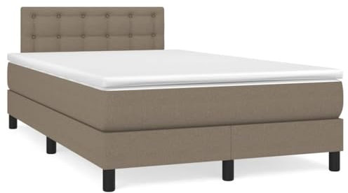 Brokky Boxspringbett mit Matratze & LED Bett Mit Bettkasten Bett Boxspringbett Betten Boxspringbett Mit Matratze Taupe 120x190 cm Stoff - 3270071