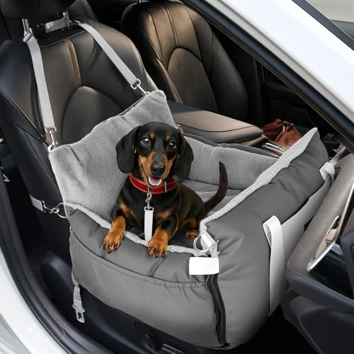 SIVEIS Siège Auto 3 en 1 pour Chien et lit de Voyage pour Petits Chiens – Siège rehausseur Portable avec Zone de Repos Extensible, Coussin rembourré Doux, pour siège Avant ou arrière, Utilisation en