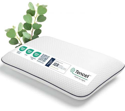 DOLCI SOGNI - Cuscino Memory Foam Ergonomico 60x40x10 con Fibra Tencel – Cuscino Letto Traspirante per Collo, Schiena e Spalle – Supporto Cervicale e Comfort Duraturo – Certificato OEKO-TEX
