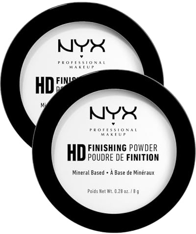 NYX Professional Makeup High Definition Finishing Powder Cipria 01 Translucent in Polvere Compatta Opacizzante Finish Matte e Texture Leggera con Formula Vegana a Base di Minerali - 2 Ciprie