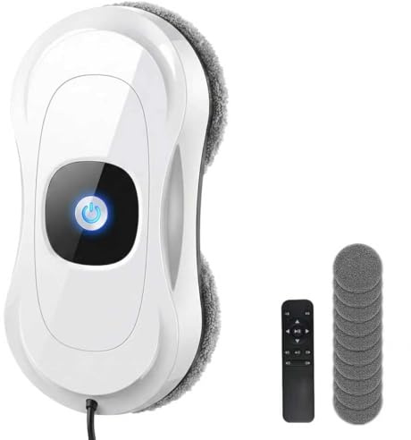 Jargrovs Robot lavavetri,robot lavavetri automatico con funzione di spruzzo a doppio getto,lavavetri elettrico con serbatoio da 50ml,robot lavavetri intelligente per superfici in vetro lisce