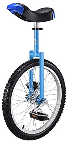 Enhjuling, 20-tums balanscykel for vuxna - justerbar sadel 150 kg kapacitet(Blu)
