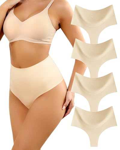 Levao String Gainante Ventre Plat Femme Culotte Gainant Gaine Sculptante Taille Haute Tanga Amincissante Invisible Shaper Shapewear Thong