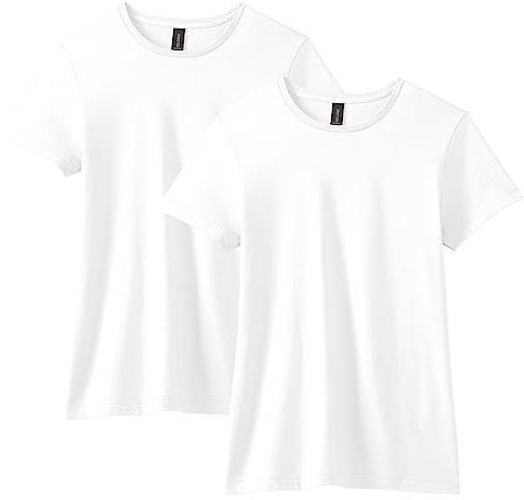Gildan Women's Softstyle Cotton T-Shirt, Style G64000L, Multipack, White (2-Pack), X-Large